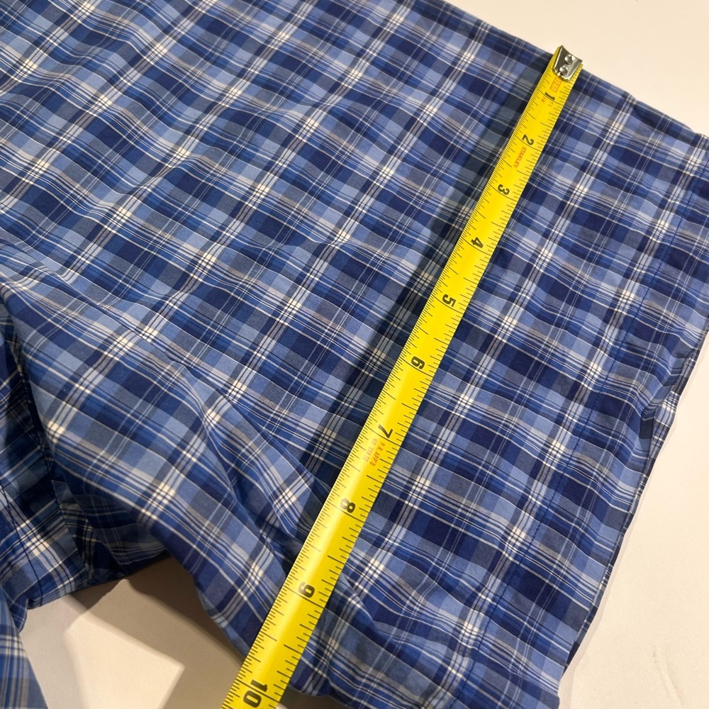 Ralph Lauren Big & Tall 3XLT Blue Plaid Button Down Shirt Classic Fit - Picture 8 of 9